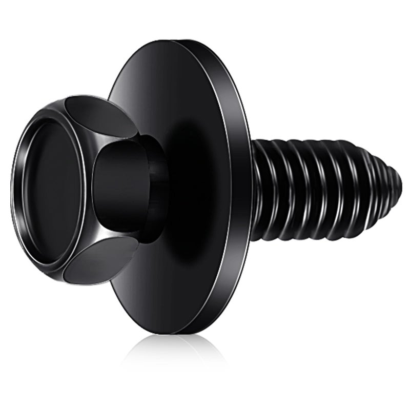 Yaocom 50 Pcs 5/16""-18 x 7/8"" Indented Hex Head Body Bolts, Metal Fasteners Automotive Body Screws for Trucks Fender Bolt for Car - Image 1